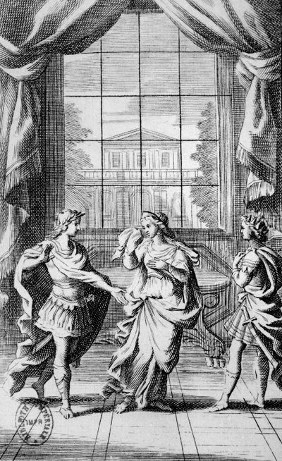 Jean Racine（1639-99）による「Berenice」への口絵1676 作： Francois Chauveau